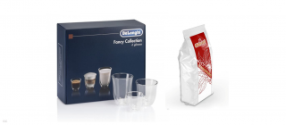 DeLonghi sada sklenic 6ks + káva Anniversario 250g zdarma