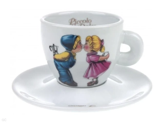 Lucaffé PICCOLO&DOLCE cappuccino, porcelánový šálek s podšálkem 150 ml