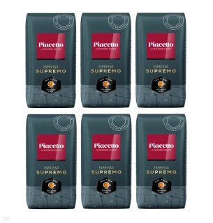 Piacetto Supremo Espresso - 6x 1kg, zrnková káva